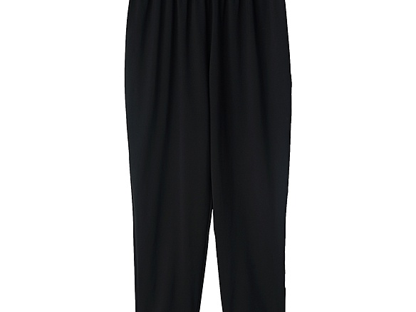 リフレッシュ　８分丈テーパードパンツ　レディース　ブラック　ＸＬ