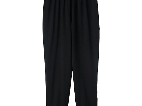 リフレッシュ　８分丈テーパードパンツ　レディース　ブラック　Ｌ