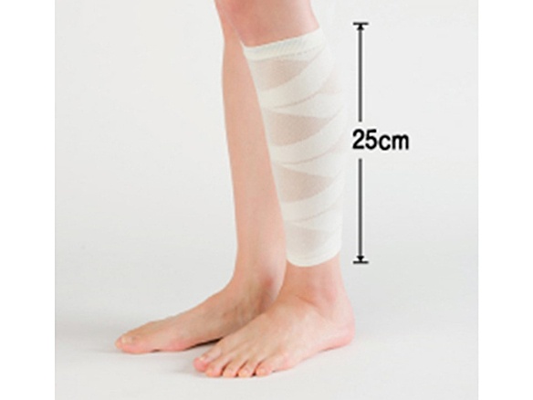 ラインアップサポーター(一般用)ふくらはぎ　2枚入リ 30ー36cm ホワイト S