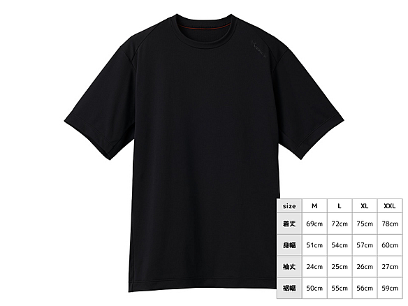 スタンダードドライ＋　ショートスリーブ　メンズ　ブラック　ＸＸＬ