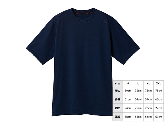 スタンダードドライ＋　ショートスリーブ　メンズ　ネイビー　Ｍ