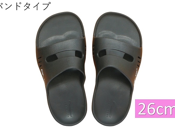 【欠品中】アシトレサンダル　バンドタイプ　ブラック　26cm