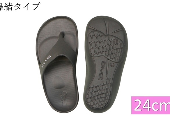 アシトレサンダル　鼻緒タイプ　ブラック　24cm